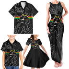 Personalized Penrith Panthers Family Matching Tank Maxi Dress and Hawaiian Shirt Dynamic Lightning Mascot Rugby Australia