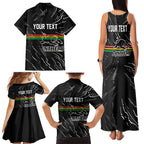 Personalized Penrith Panthers Family Matching Tank Maxi Dress and Hawaiian Shirt Dynamic Lightning Mascot Rugby Australia