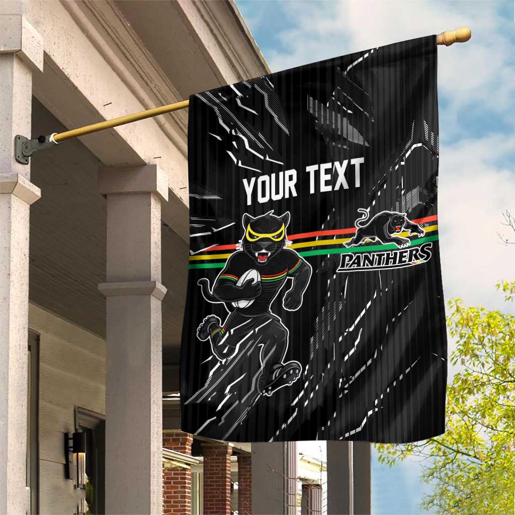 Personalized Penrith Panthers Garden Flag Dynamic Lightning Mascot Rugby Australia