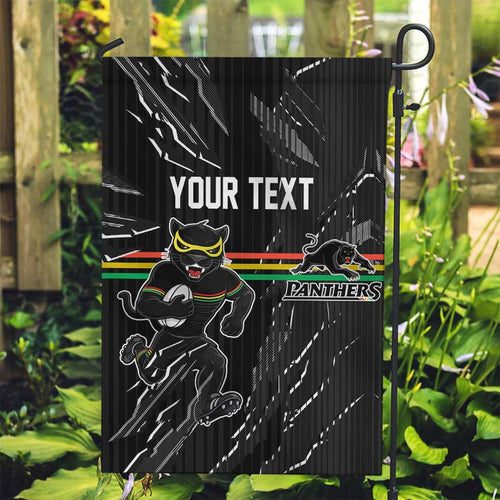 Personalized Penrith Panthers Garden Flag Dynamic Lightning Mascot Rugby Australia