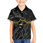 Personalized Penrith Panthers Hawaiian Shirt Dynamic Lightning Mascot Rugby Australia