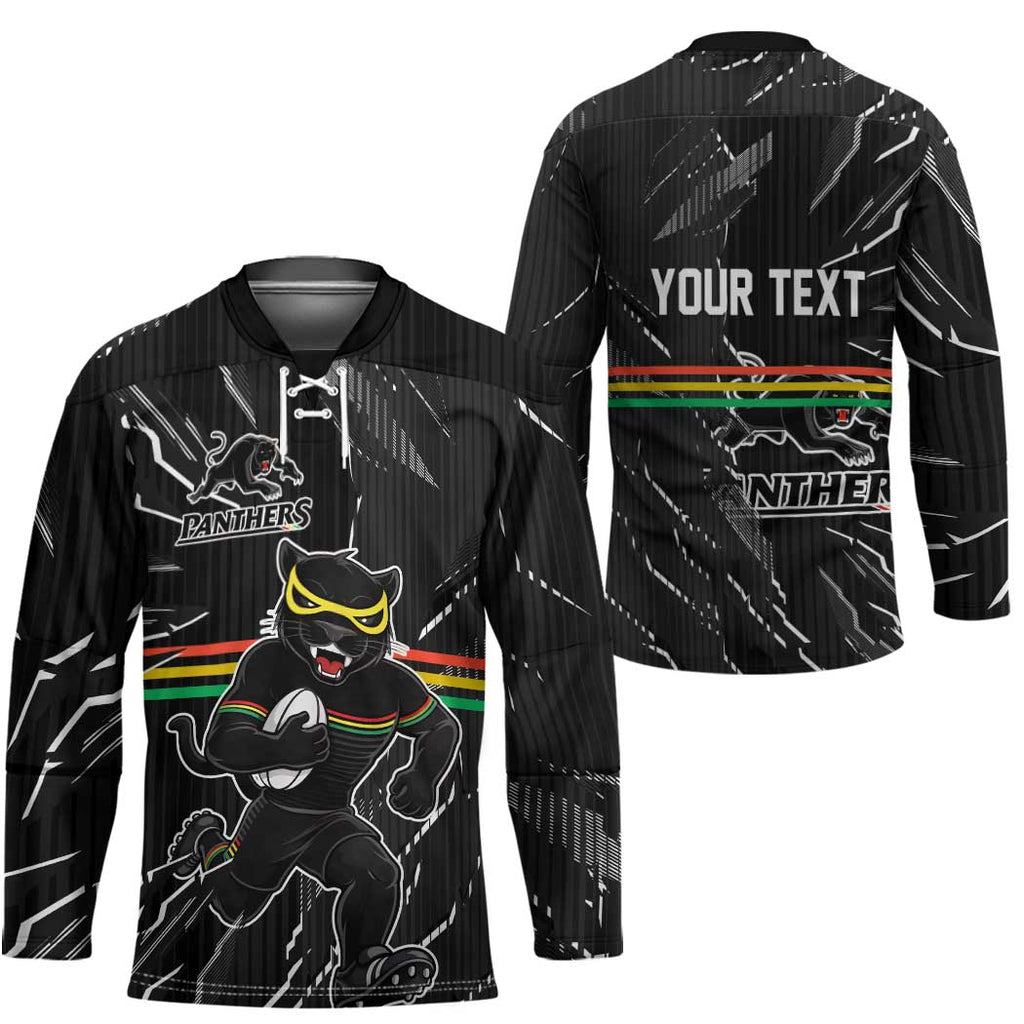 Personalized Penrith Panthers Hockey Jersey Dynamic Lightning Mascot Rugby Australia