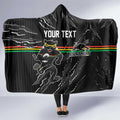 Personalized Penrith Panthers Hooded Blanket Dynamic Lightning Mascot Rugby Australia
