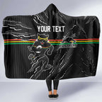 Personalized Penrith Panthers Hooded Blanket Dynamic Lightning Mascot Rugby Australia