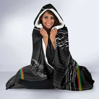 Personalized Penrith Panthers Hooded Blanket Dynamic Lightning Mascot Rugby Australia