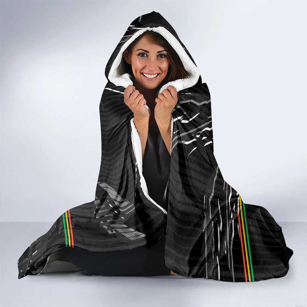 Personalized Penrith Panthers Hooded Blanket Dynamic Lightning Mascot Rugby Australia