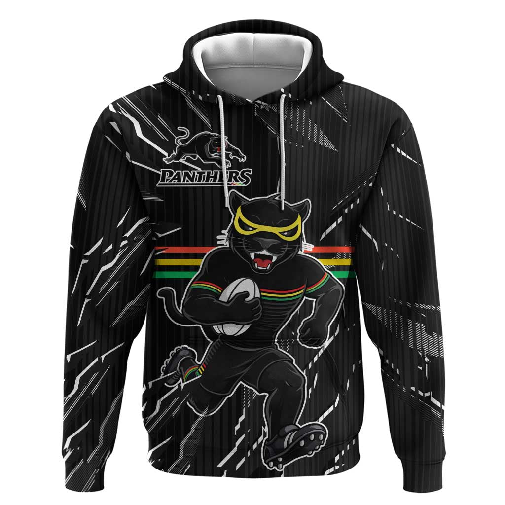 Personalized Penrith Panthers Hoodie Dynamic Lightning Mascot Rugby Australia