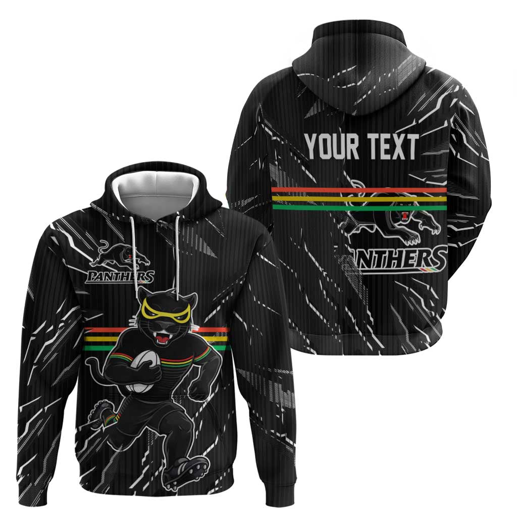 Personalized Penrith Panthers Hoodie Dynamic Lightning Mascot Rugby Australia
