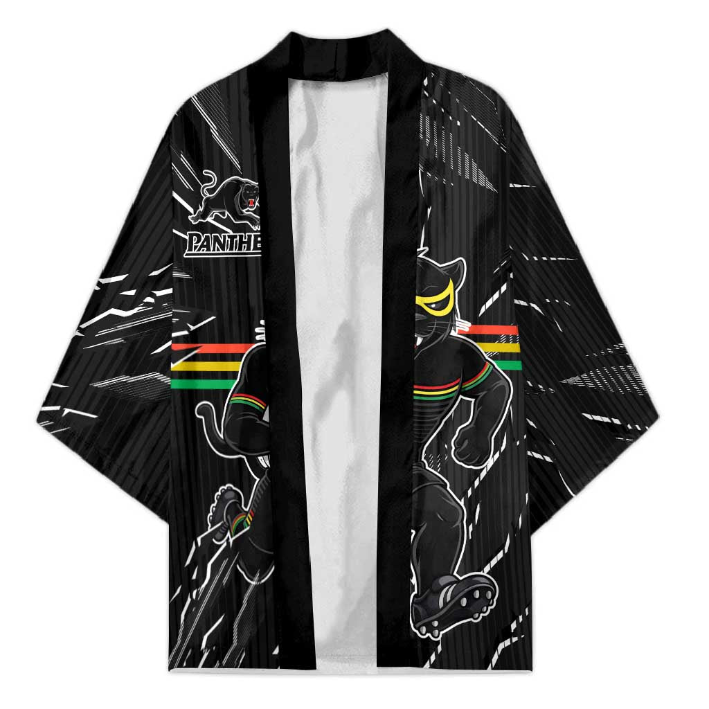 Personalized Penrith Panthers Kimono Dynamic Lightning Mascot Rugby Australia