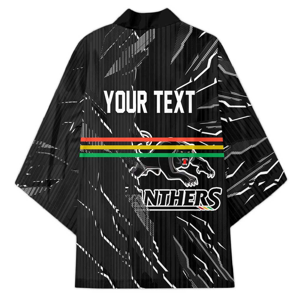 Personalized Penrith Panthers Kimono Dynamic Lightning Mascot Rugby Australia