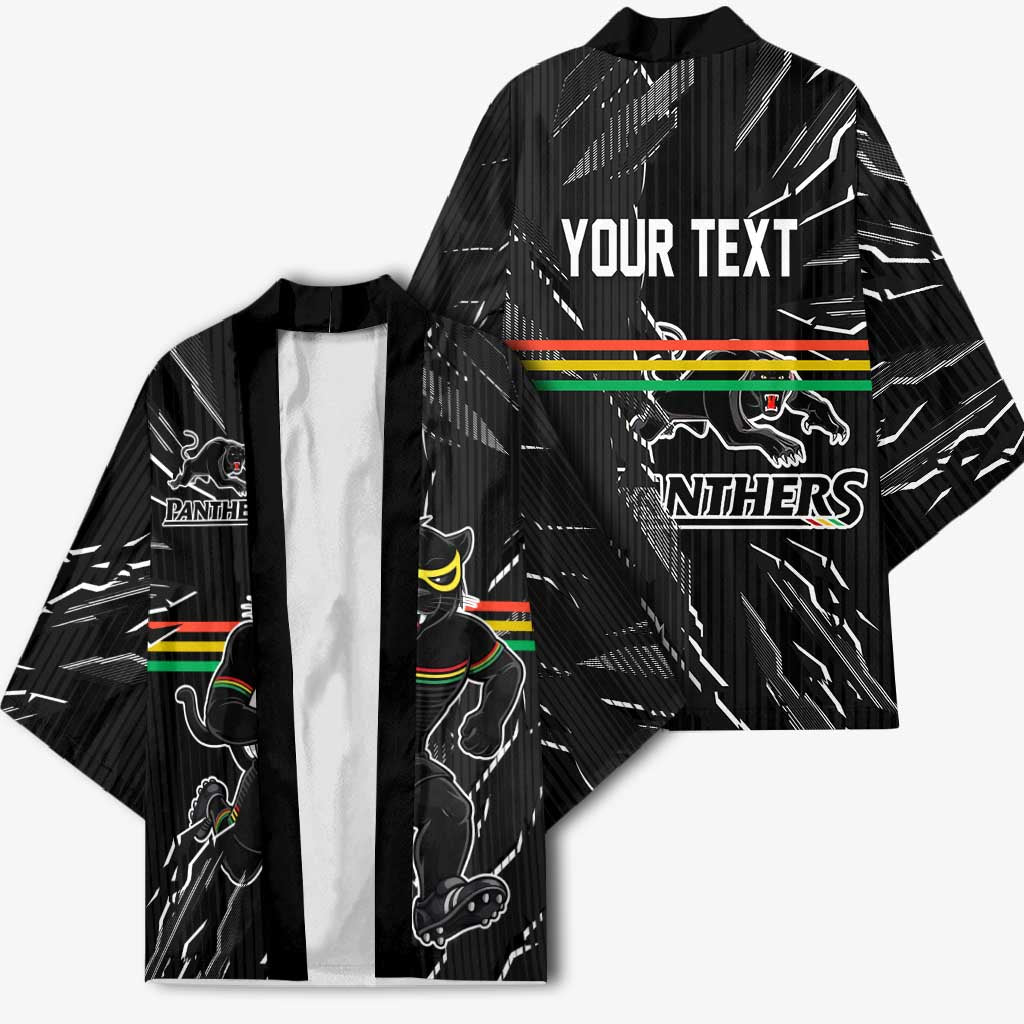 Personalized Penrith Panthers Kimono Dynamic Lightning Mascot Rugby Australia