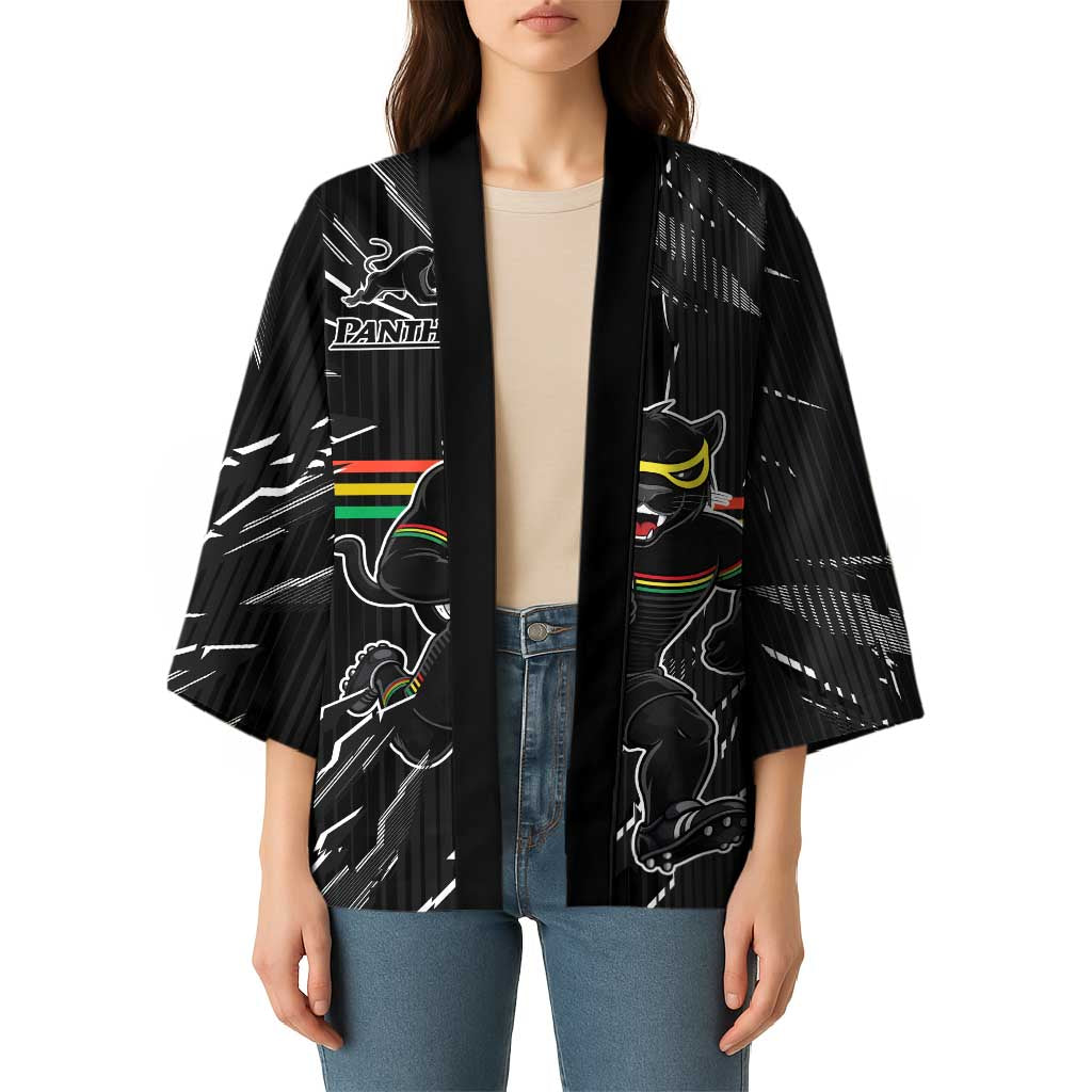 Personalized Penrith Panthers Kimono Dynamic Lightning Mascot Rugby Australia
