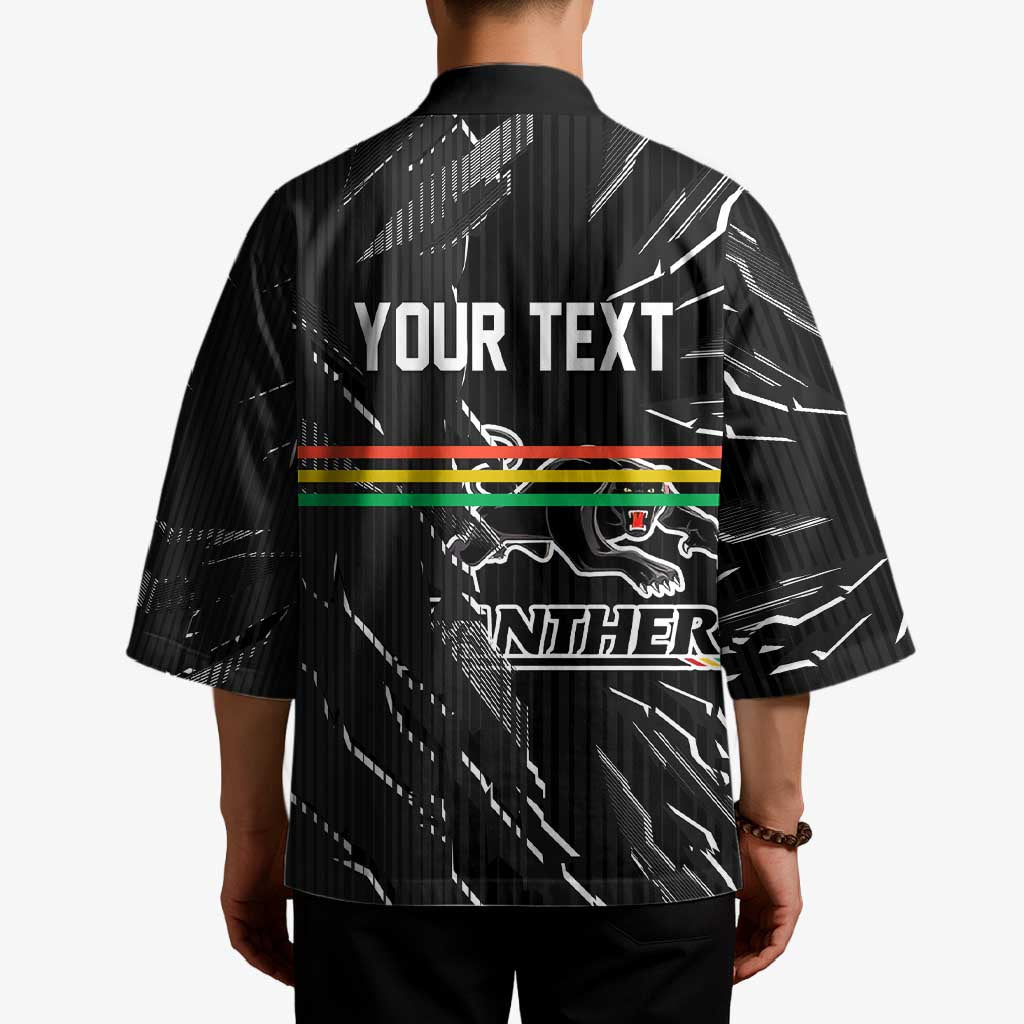 Personalized Penrith Panthers Kimono Dynamic Lightning Mascot Rugby Australia