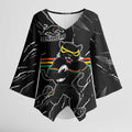 Personalized Penrith Panthers Kimono Sleeve Blouse Dynamic Lightning Mascot Rugby Australia