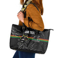 Personalized Penrith Panthers Leather Tote Bag Dynamic Lightning Mascot Rugby Australia
