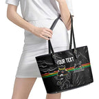 Personalized Penrith Panthers Leather Tote Bag Dynamic Lightning Mascot Rugby Australia