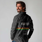 Personalized Penrith Panthers Long Sleeve Polo Shirt Dynamic Lightning Mascot Rugby Australia