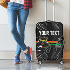 Personalized Penrith Panthers Luggage Cover Dynamic Lightning Mascot Rugby Australia