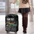 Personalized Penrith Panthers Luggage Cover Dynamic Lightning Mascot Rugby Australia