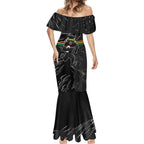 Personalized Penrith Panthers Mermaid Dress Dynamic Lightning Mascot Rugby Australia