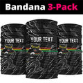 Personalized Penrith Panthers Neck Gaiter Dynamic Lightning Mascot Rugby Australia
