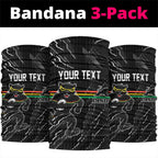 Personalized Penrith Panthers Neck Gaiter Dynamic Lightning Mascot Rugby Australia