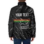 Personalized Penrith Panthers Padded Jacket Dynamic Lightning Mascot Rugby Australia