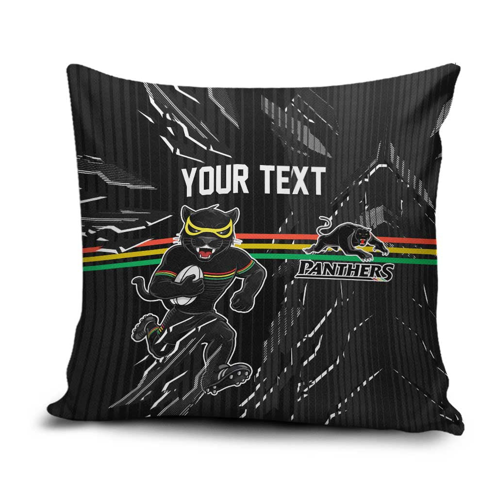 Personalized Penrith Panthers Pillow Cover Dynamic Lightning Mascot Rugby Australia