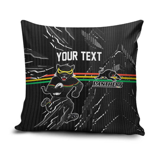 Personalized Penrith Panthers Pillow Cover Dynamic Lightning Mascot Rugby Australia