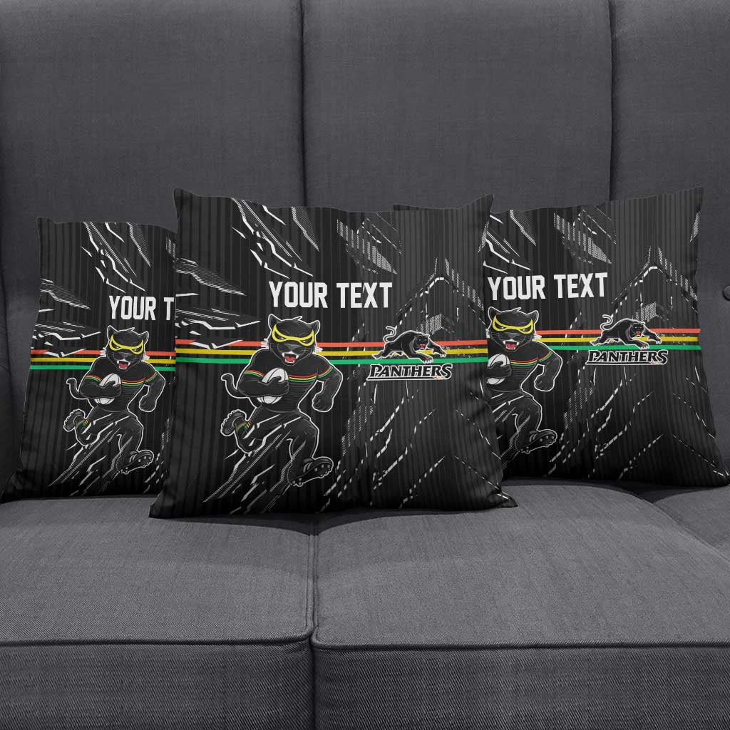 Personalized Penrith Panthers Pillow Cover Dynamic Lightning Mascot Rugby Australia