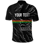 Personalized Penrith Panthers Polo Shirt Dynamic Lightning Mascot Rugby Australia