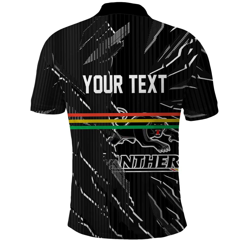 Personalized Penrith Panthers Polo Shirt Dynamic Lightning Mascot Rugby Australia