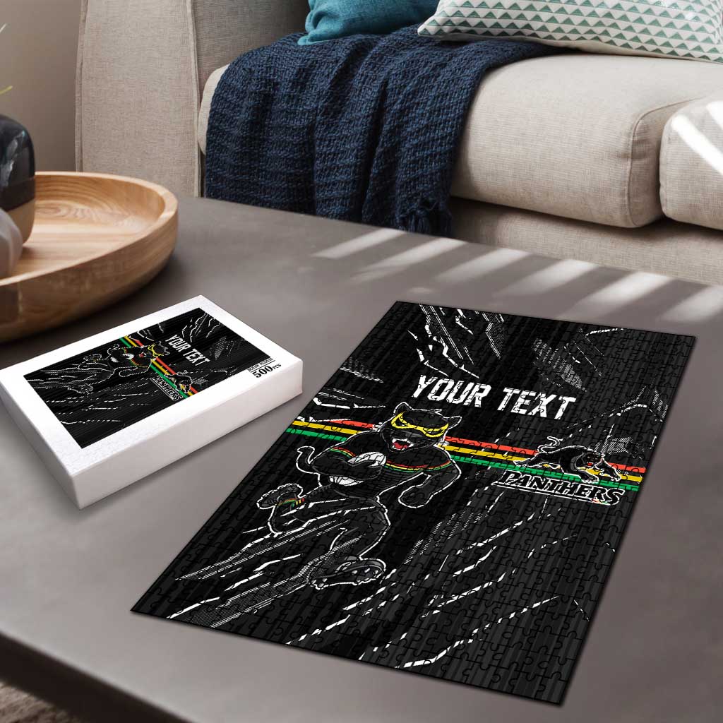 Personalized Penrith Panthers Puzzle Dynamic Lightning Mascot Rugby Australia