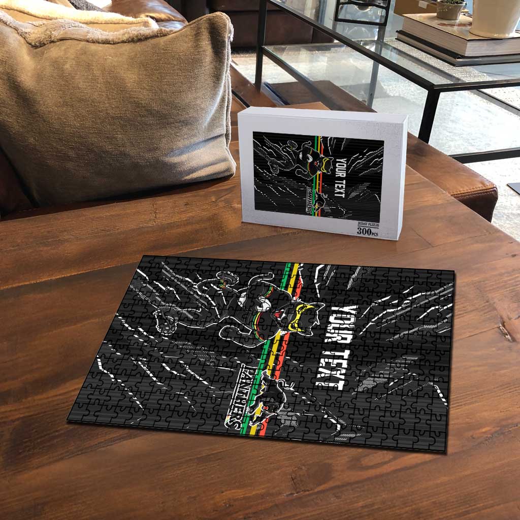 Personalized Penrith Panthers Puzzle Dynamic Lightning Mascot Rugby Australia
