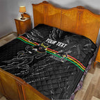 Personalized Penrith Panthers Quilt Dynamic Lightning Mascot Rugby Australia