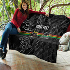 Personalized Penrith Panthers Quilt Dynamic Lightning Mascot Rugby Australia