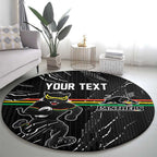 Personalized Penrith Panthers Round Carpet Dynamic Lightning Mascot Rugby Australia