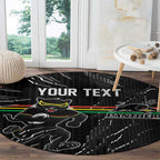 Personalized Penrith Panthers Round Carpet Dynamic Lightning Mascot Rugby Australia