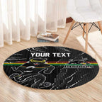 Personalized Penrith Panthers Round Carpet Dynamic Lightning Mascot Rugby Australia