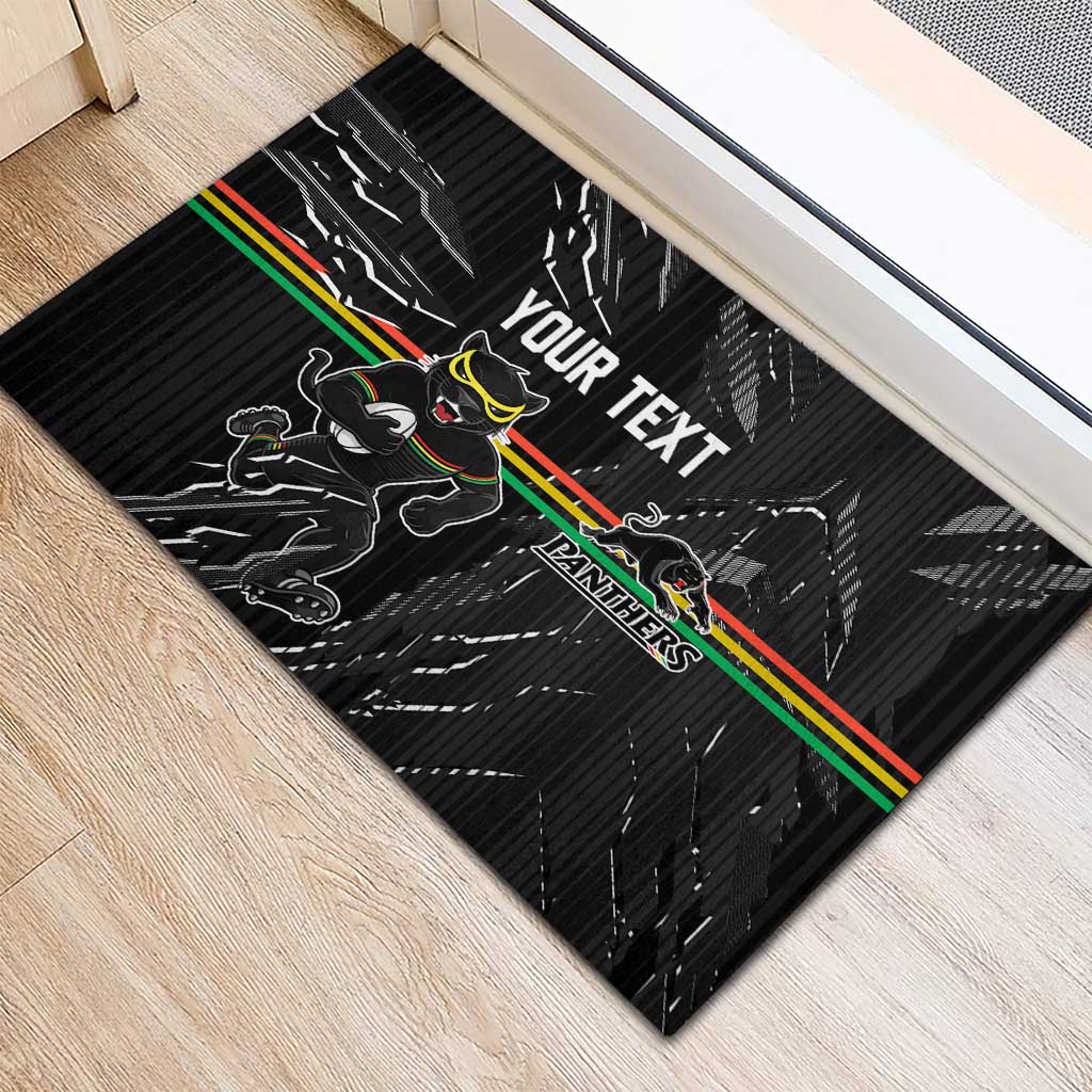 Personalized Penrith Panthers Rubber Doormat Dynamic Lightning Mascot Rugby Australia