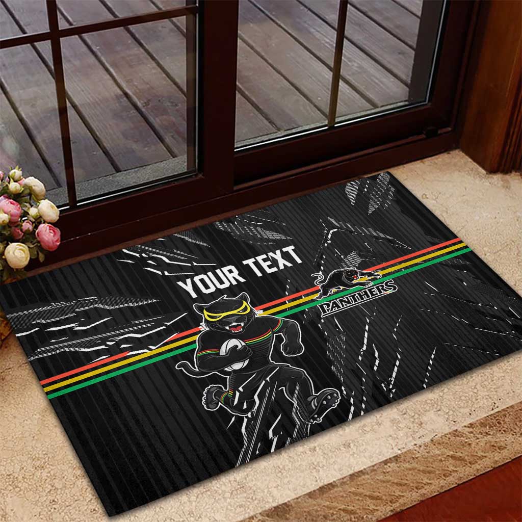 Personalized Penrith Panthers Rubber Doormat Dynamic Lightning Mascot Rugby Australia