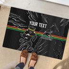 Personalized Penrith Panthers Rubber Doormat Dynamic Lightning Mascot Rugby Australia