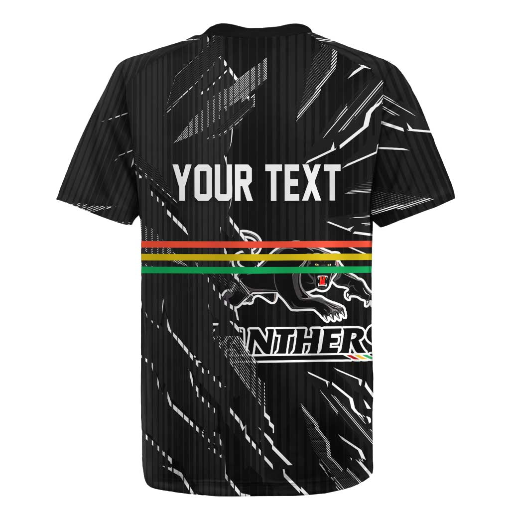 Personalized Penrith Panthers Rugby Jersey Dynamic Lightning Mascot Rugby Australia