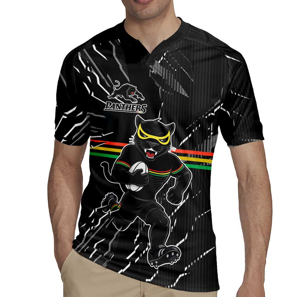 Personalized Penrith Panthers Rugby Jersey Dynamic Lightning Mascot Rugby Australia