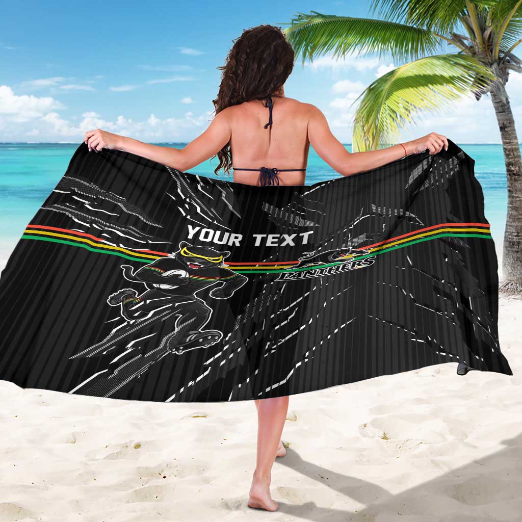 Personalized Penrith Panthers Sarong Dynamic Lightning Mascot Rugby Australia