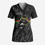 Personalized Penrith Panthers Scrub Top Dynamic Lightning Mascot Rugby Australia