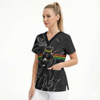 Personalized Penrith Panthers Scrub Top Dynamic Lightning Mascot Rugby Australia