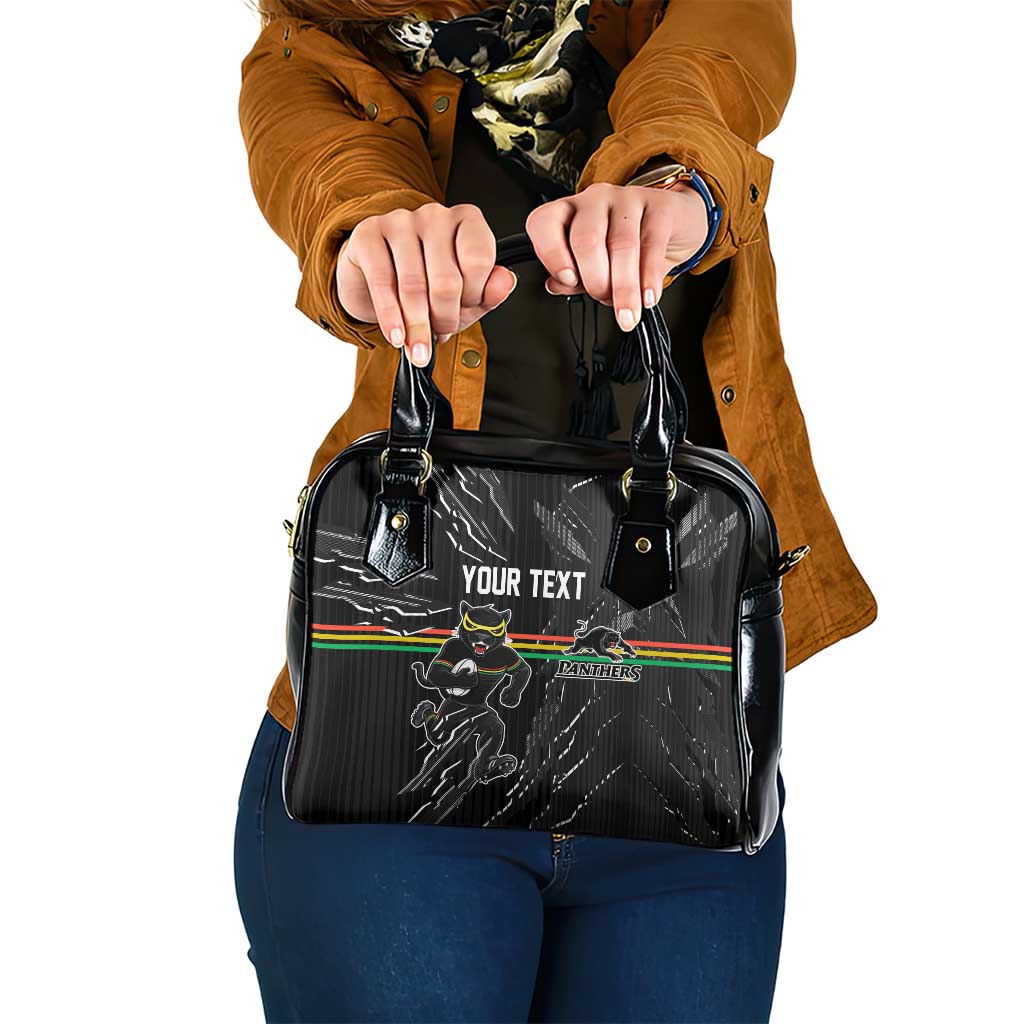 Personalized Penrith Panthers Shoulder Handbag Dynamic Lightning Mascot Rugby Australia