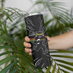 Personalized Penrith Panthers Skinny Tumbler Dynamic Lightning Mascot Rugby Australia