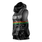 Personalized Penrith Panthers Sleeveless Hoodie Dynamic Lightning Mascot Rugby Australia